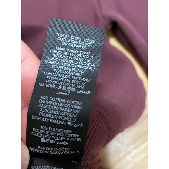 Sweaty Betty Revive Relaxed Oversize Fit Comfy Sweatshirt Purple Maroon Size 8 - Picture 6 of 7